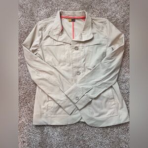 Eddie Bauer Tan Utility Jacket Lightweight Cotton